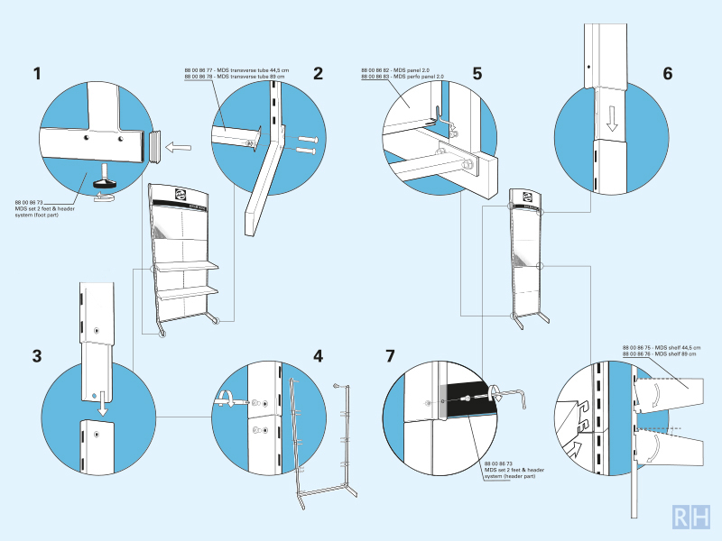 infographic Royal Talens display bouwinstructie